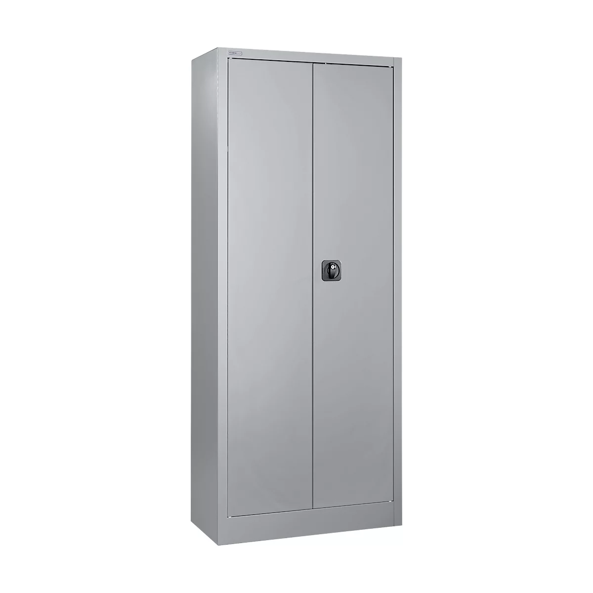Schäfer Shop Pure universele kast, 5 OH, 4 legborden, afsluitbaar, B 800 x D 400 x H 1935 mm, staal, alu wit 9006/wit RAL 9006