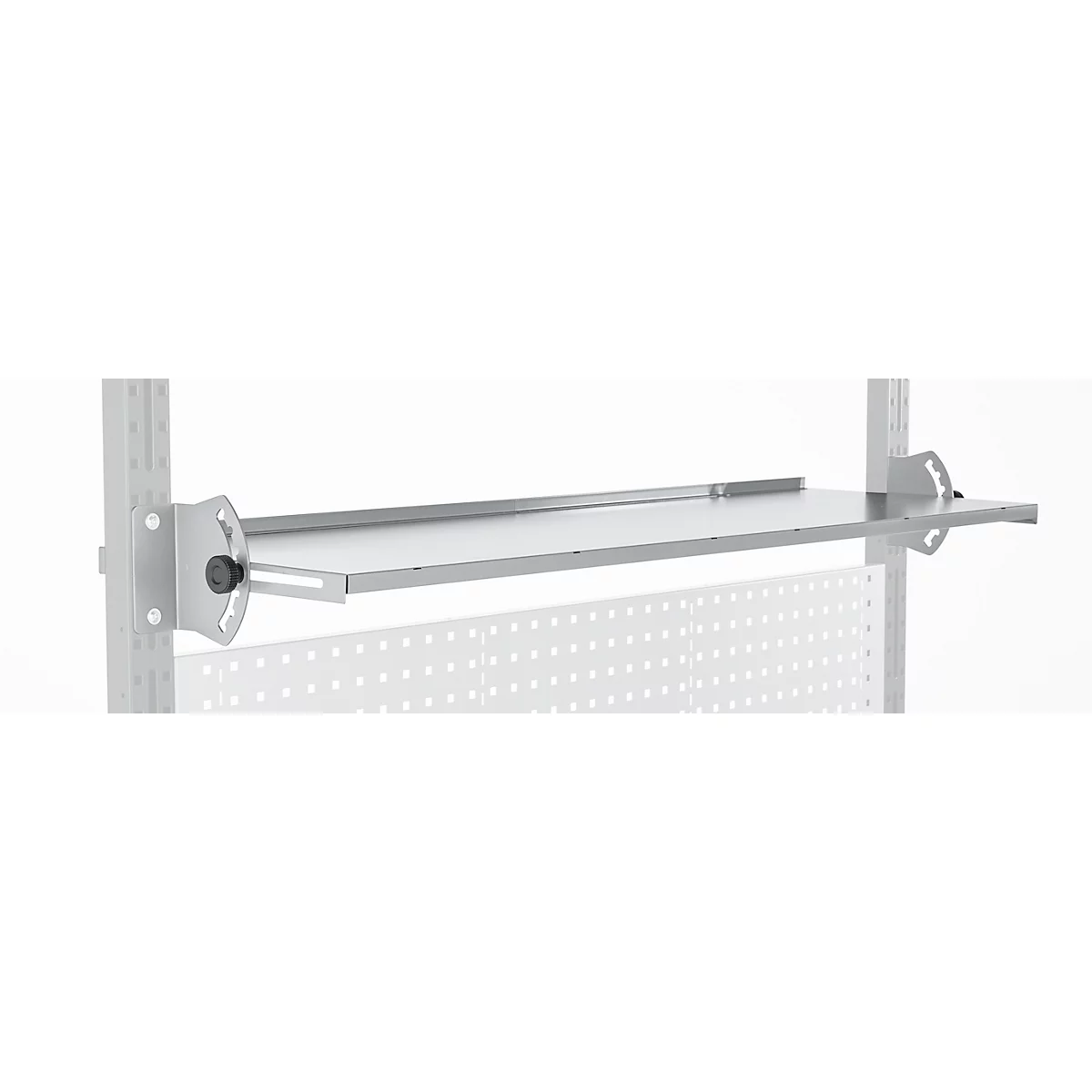 Schäfer Shop Pure Verstellboden AST31 Tischaufbau, bis 30 kg, B 1500 x T 400 x H 120 mm, Stahl, weißaluminium