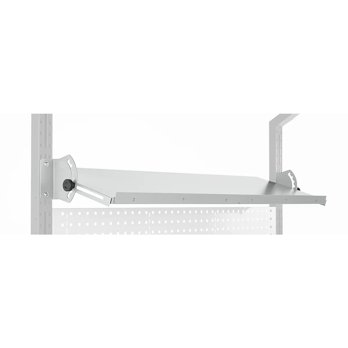 Schäfer Shop Pure Verstellboden für AST31 Tischaufbau, bis 30 kg, B 2000 x T 400 x H 120 mm, Stahl, lichtgrau