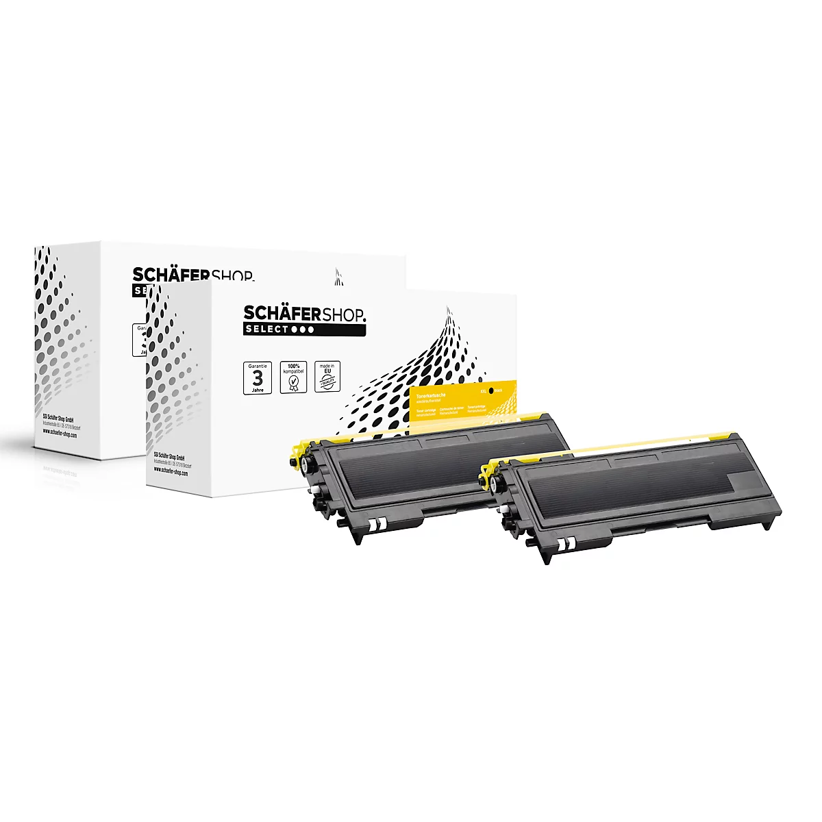 Schäfer Shop Select 2x Tonerkompatibel zu SSI, kompatibel zu Brother TN-2000XXL schwarz