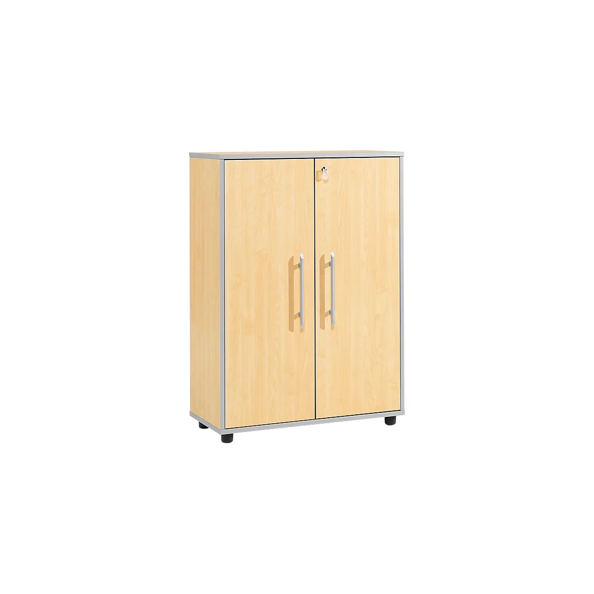 Schäfer Shop Select Aktenschrank Moxxo IQ, Holz, 2 Böden, 3 OH, B 801 x T 362 x H 1115 mm, abschließbar, Ahorn-Dekor