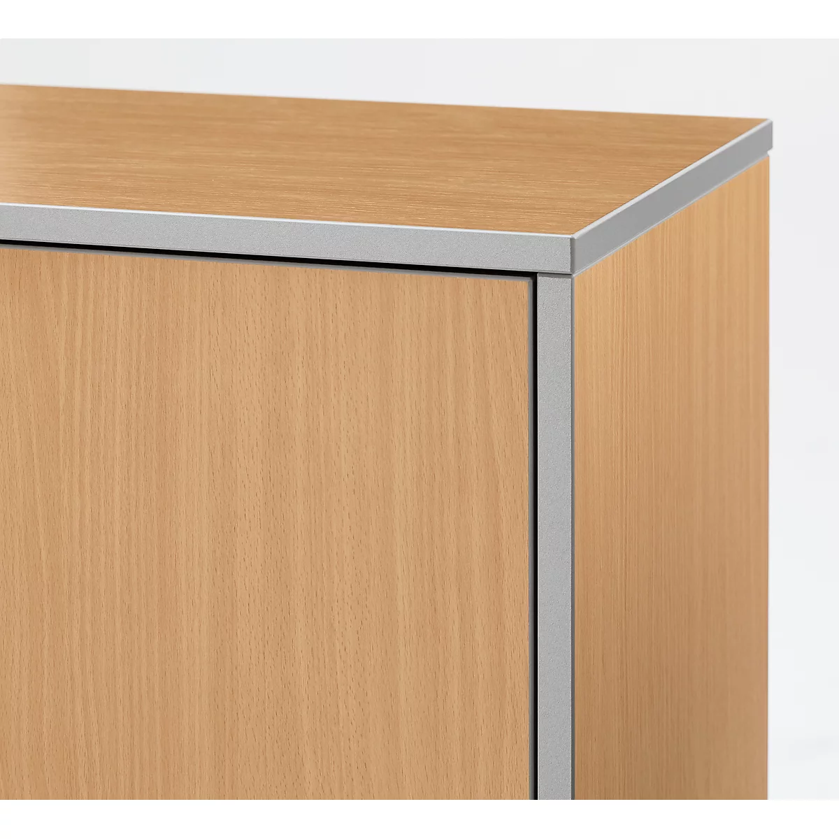 Schäfer Shop Select Aktenschrank Moxxo IQ, Holz, 2 Böden, 3 OH, B 801 x T 362 x H 1115 mm, abschließbar, Buche-Dekor