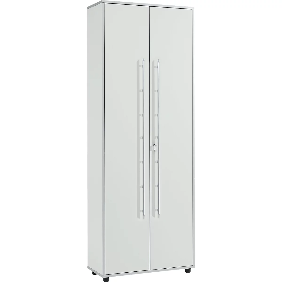 Schäfer Shop Select Aktenschrank Moxxo IQ, Holz, 5 Böden, 6 OH, B 801 x T 362 x H 2166 mm, abschließbar, lichtgrau