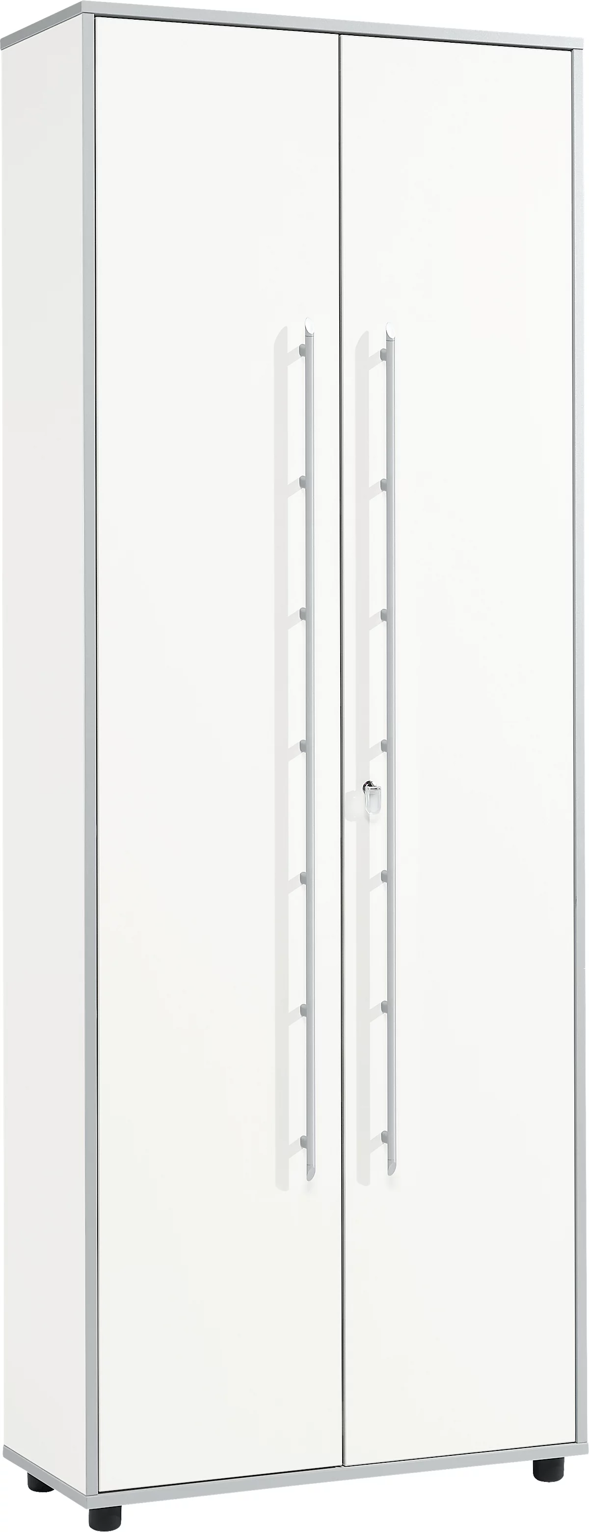 Schäfer Shop Select Aktenschrank Moxxo IQ, Holz, 5 Böden, 6 OH, B 801 x T 362 x H 2166 mm, abschließbar, weiß