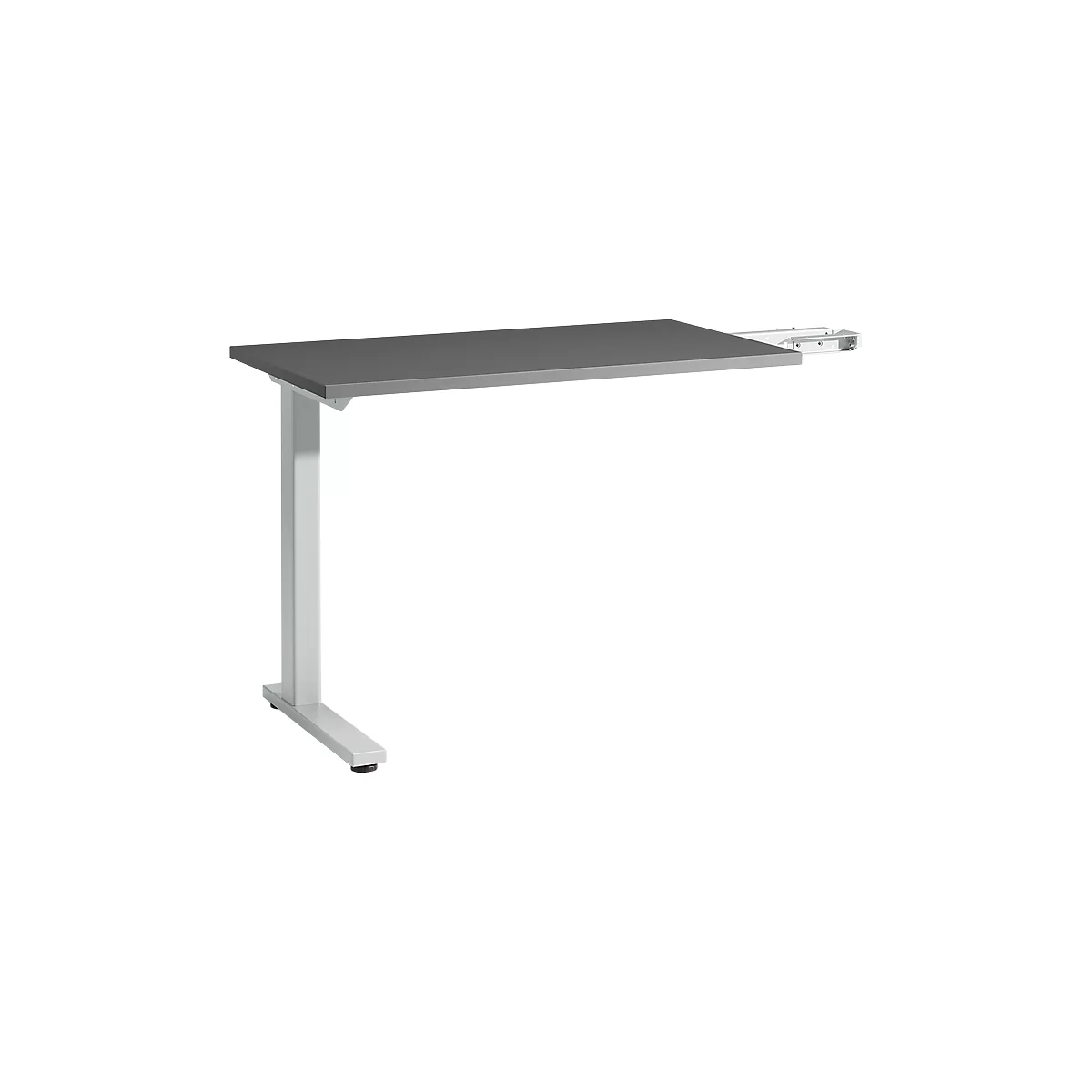 Schäfer Shop Select Anbautisch Start Off, f. T-Fuß, rechteckig, B 1000 x T 600 x H 735 mm, graphit