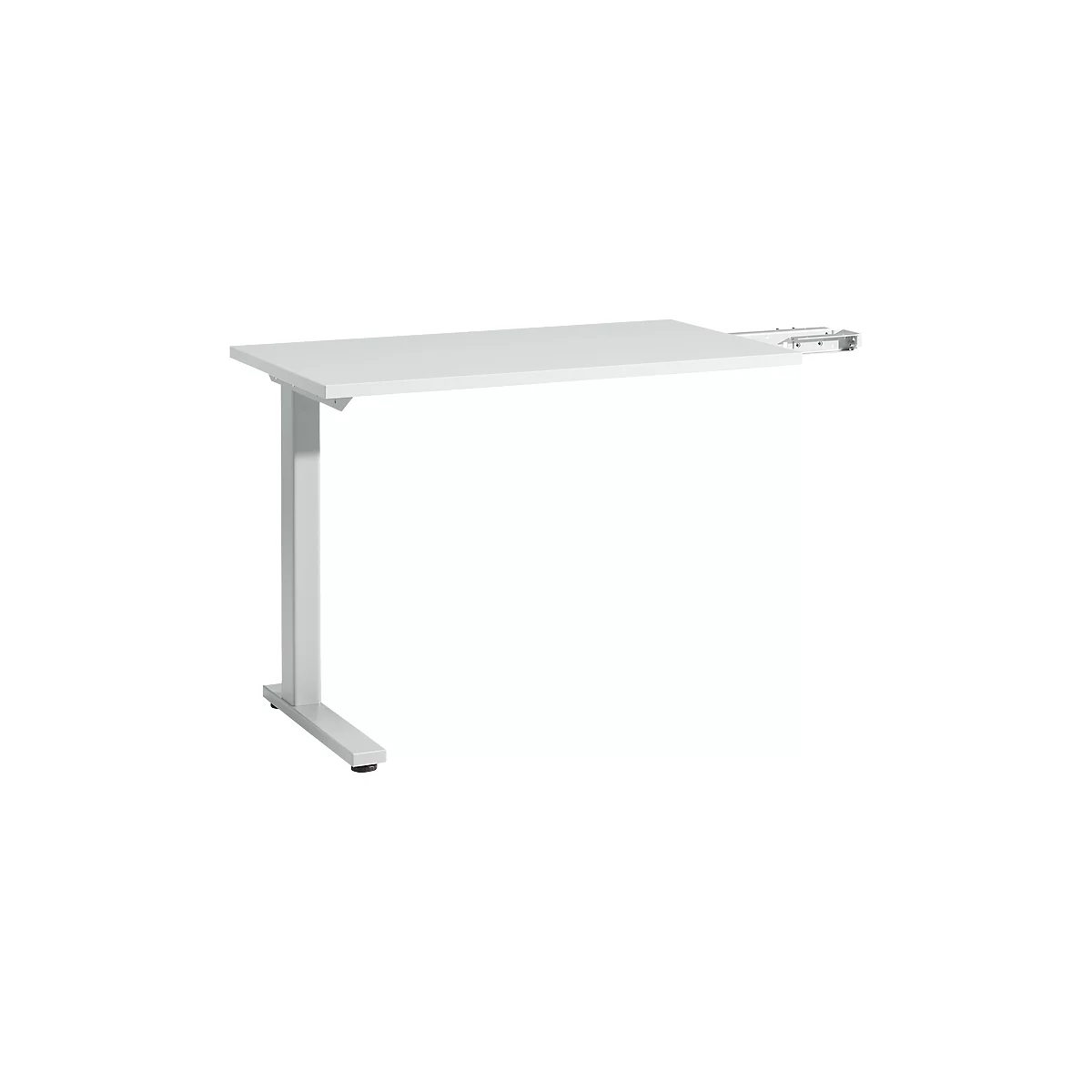 Schäfer Shop Select Anbautisch Start Off, f. T-Fuß, rechteckig, B 1000 x T 600 x H 735 mm, lichtgrau