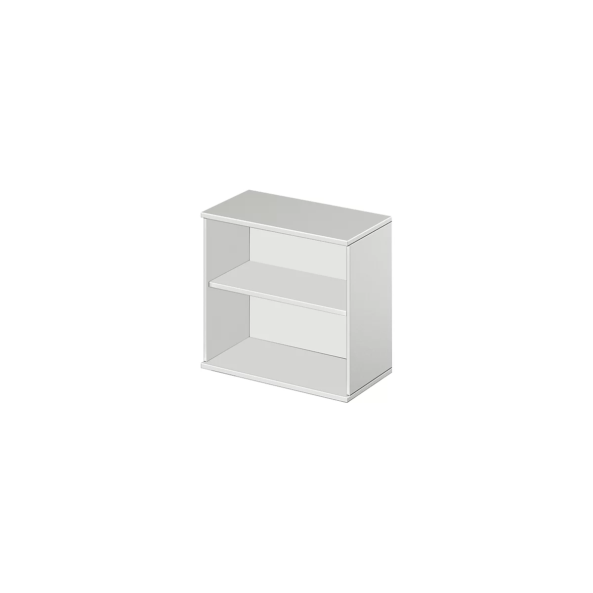 Schäfer Shop Select Ansatz-/Aufsatz-Regal LOGIN, 2 Ordnerhöhen, B 800 x T 420 x H 726 mm, lichtgrau