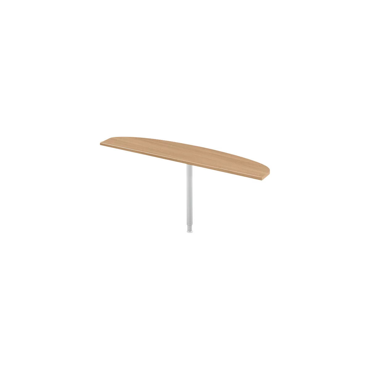 Schäfer Shop Select Ansatztisch, Ellipsenform, B 1800 x T 400 mm, Kirsche Romana/weißalu