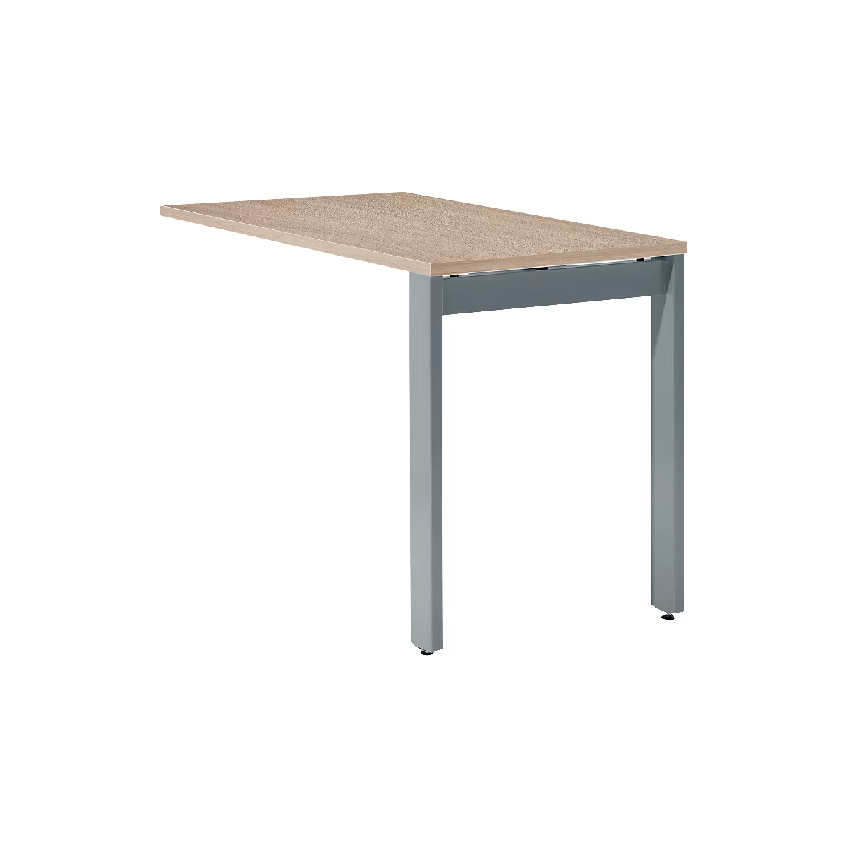 Schäfer Shop Select Ansatztisch LOGIN, 4-Fuß, B 1000 x T 600 x H 740 mm, Eiche/basaltgrau