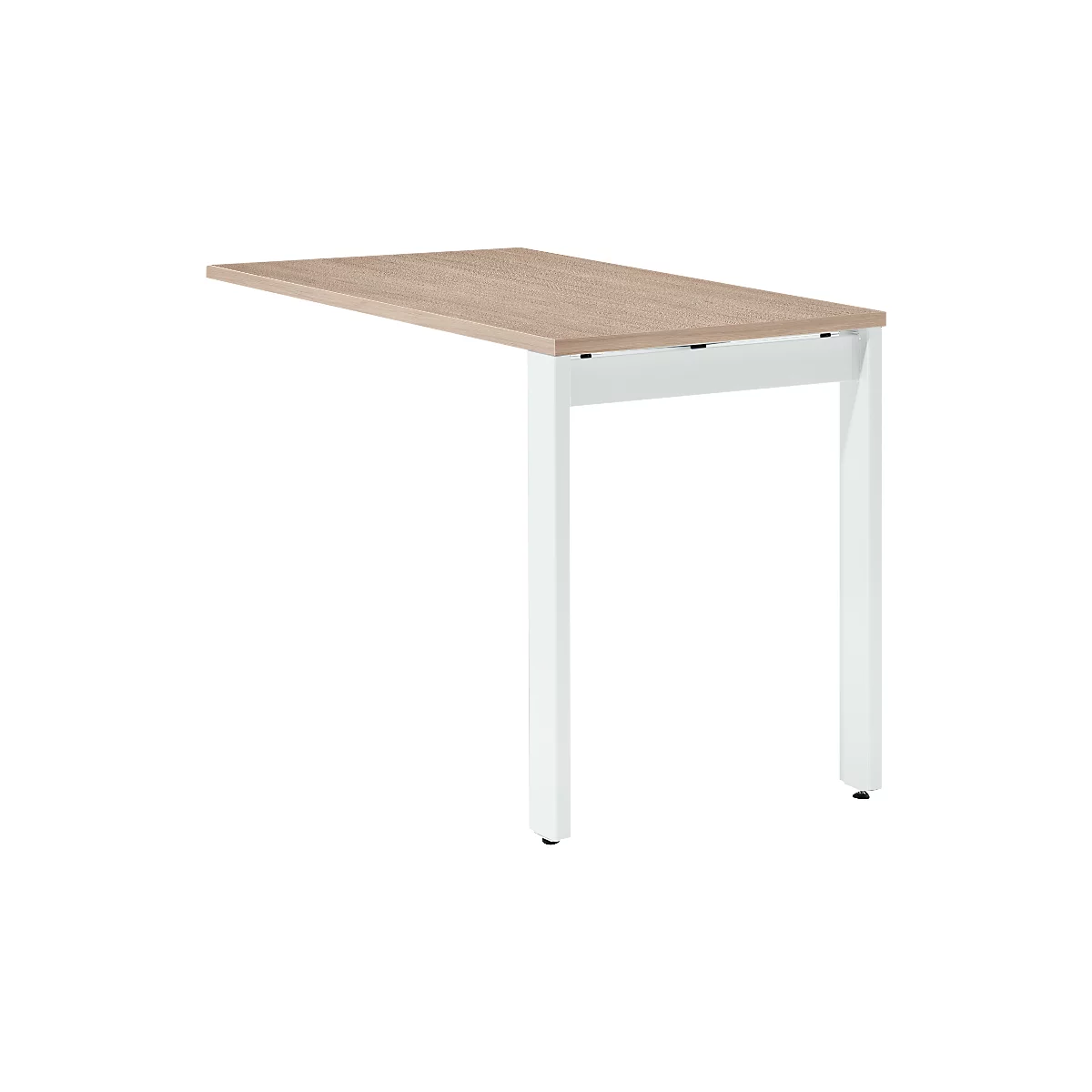 Schäfer Shop Select Ansatztisch LOGIN, 4-Fuß, B 1000 x T 600 x H 740 mm, Eiche/verkehrsweiß