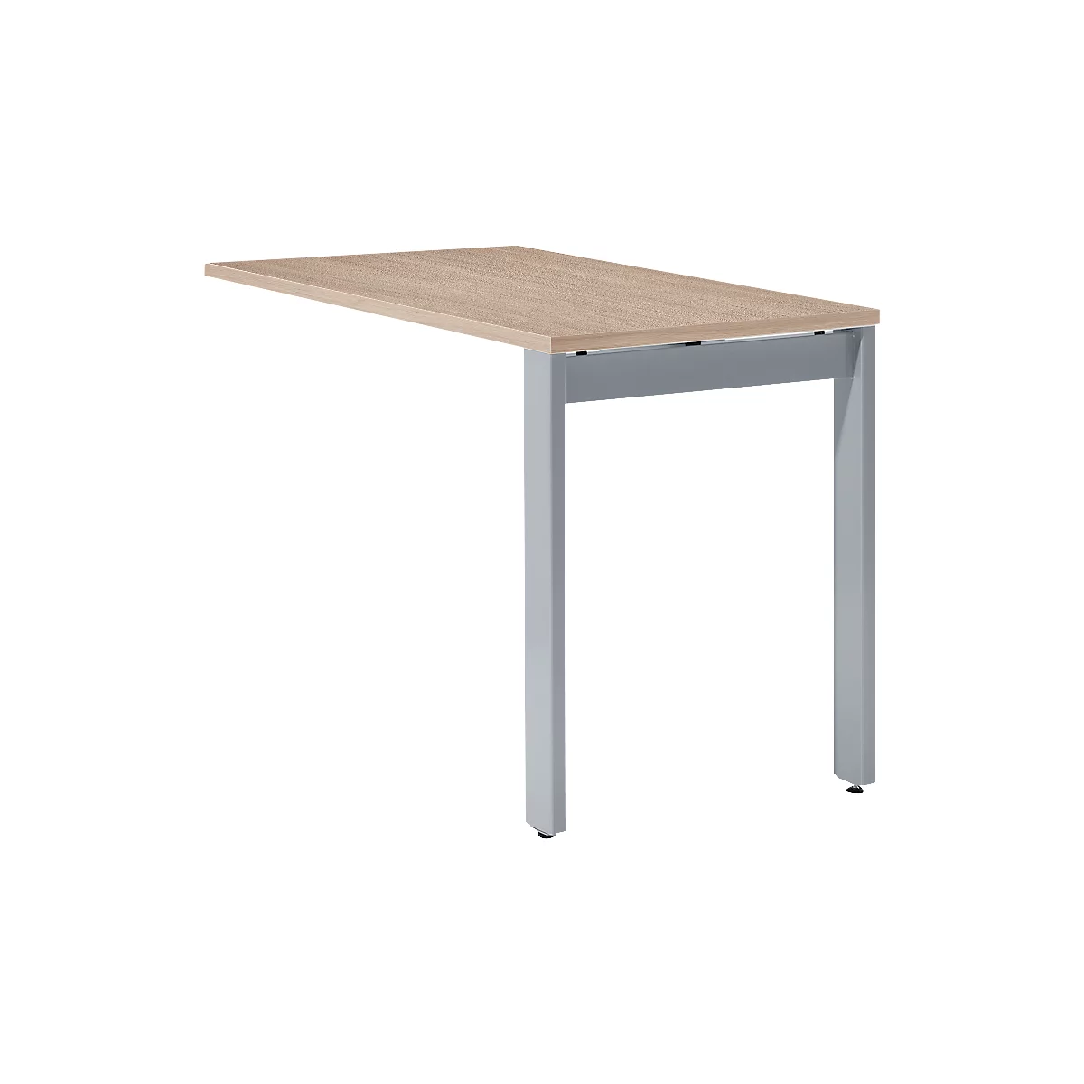 Schäfer Shop Select Ansatztisch LOGIN, 4-Fuß, B 1000 x T 600 x H 740 mm, Eiche/weißalu