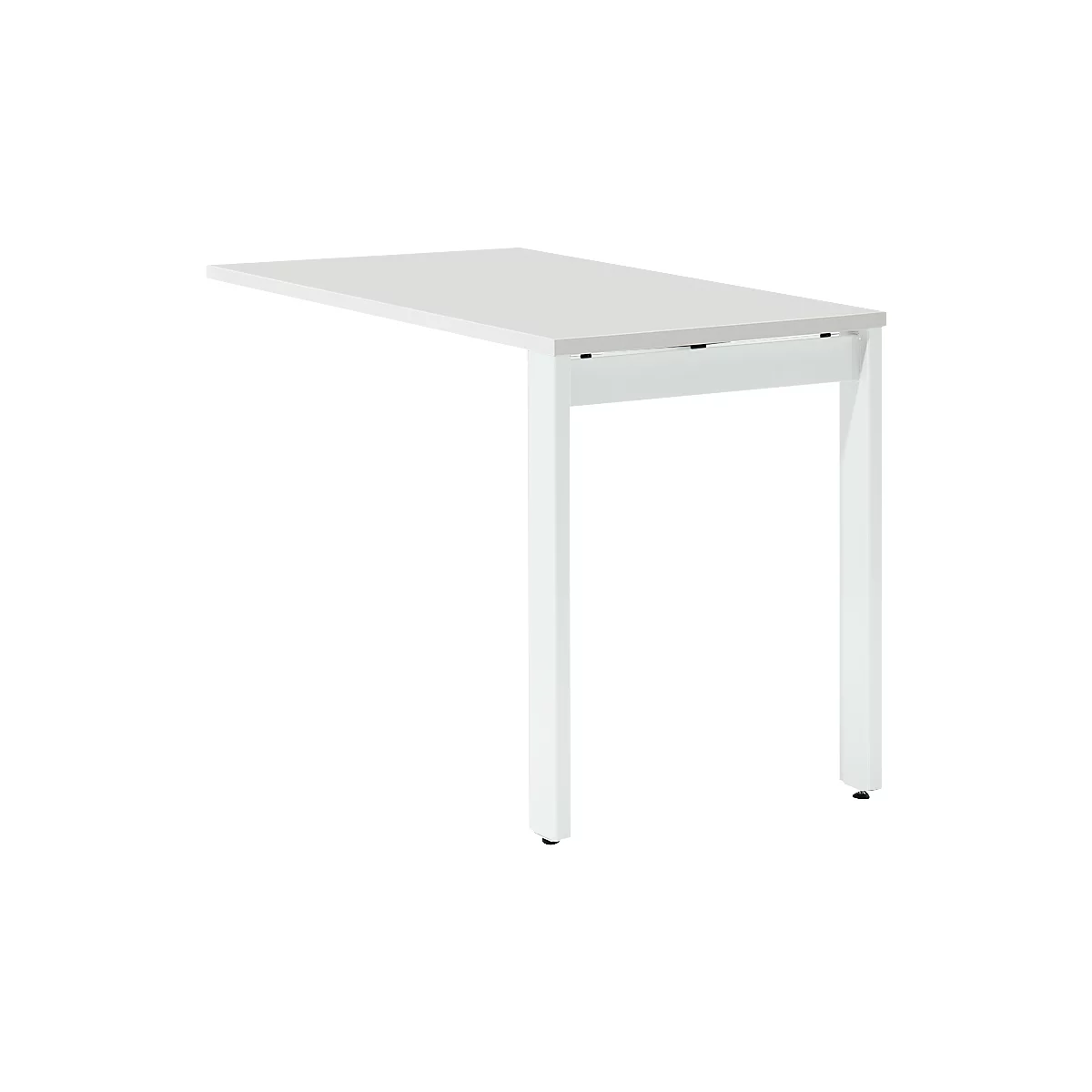 Schäfer Shop Select Ansatztisch LOGIN, 4-Fuß, B 1000 x T 600 x H 740 mm, weiß/verkehrsweiß