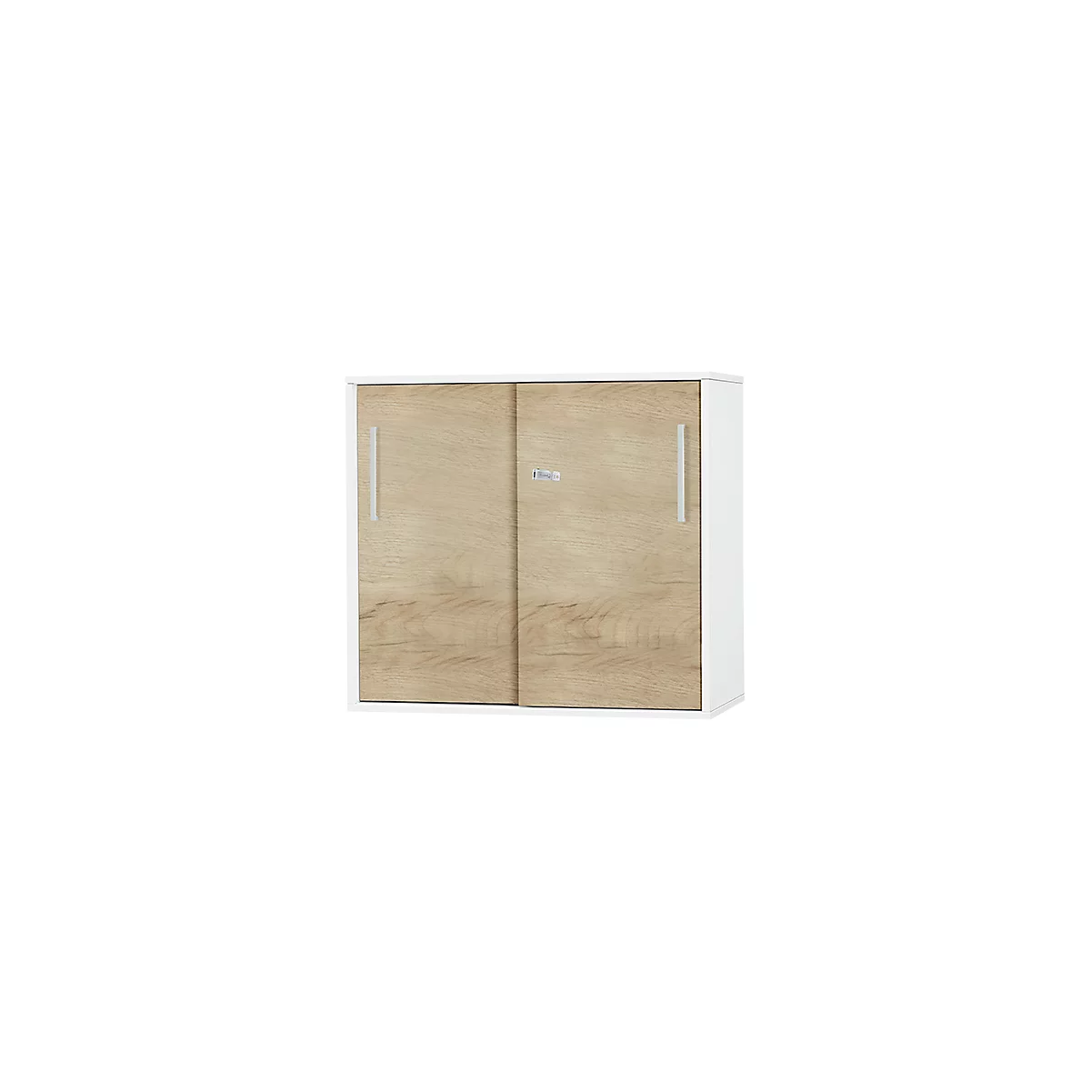 Schäfer Shop Select Anstell-/Aufsatz-Schiebetürenschrank SET UP, 2 OH, B 800 x T 420 x H 726 mm, weiß/eiche 
