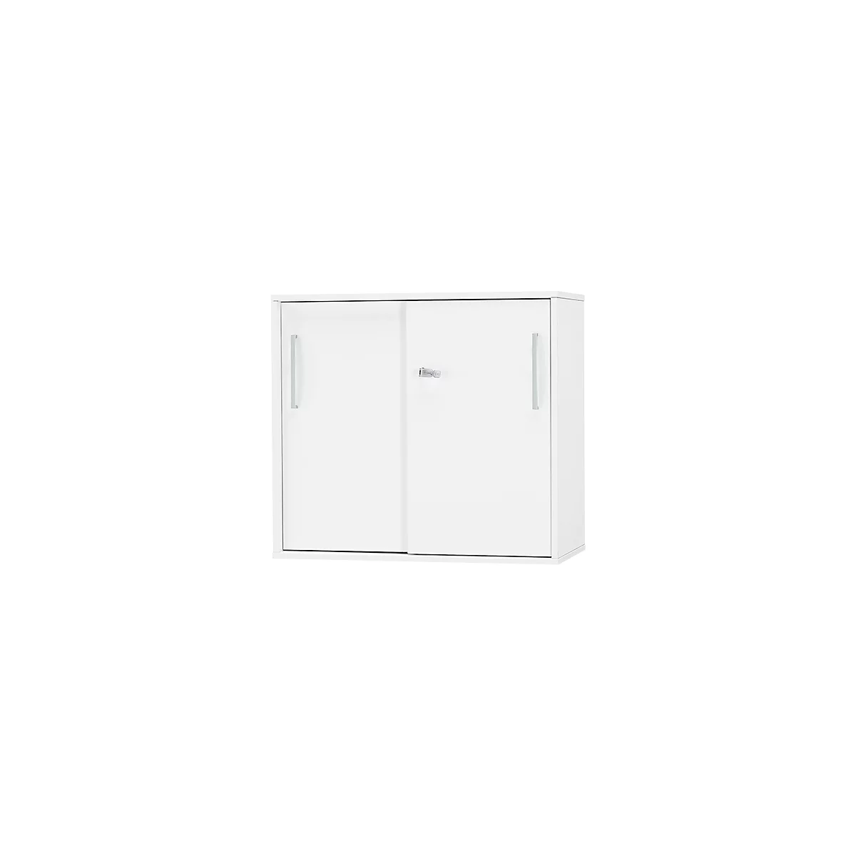 Schäfer Shop Select Anstell-/Aufsatz-Schiebetürenschrank SET UP, 2 OH, B 800 x T 420 x H 726 mm, weiß/weiß 