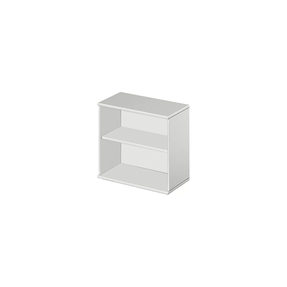 Schäfer Shop Select Anstell-/Aufsatzregal, 2 OH & 1 Fachboden, B 800 x T 420 x H 726 mm, lichtgrau