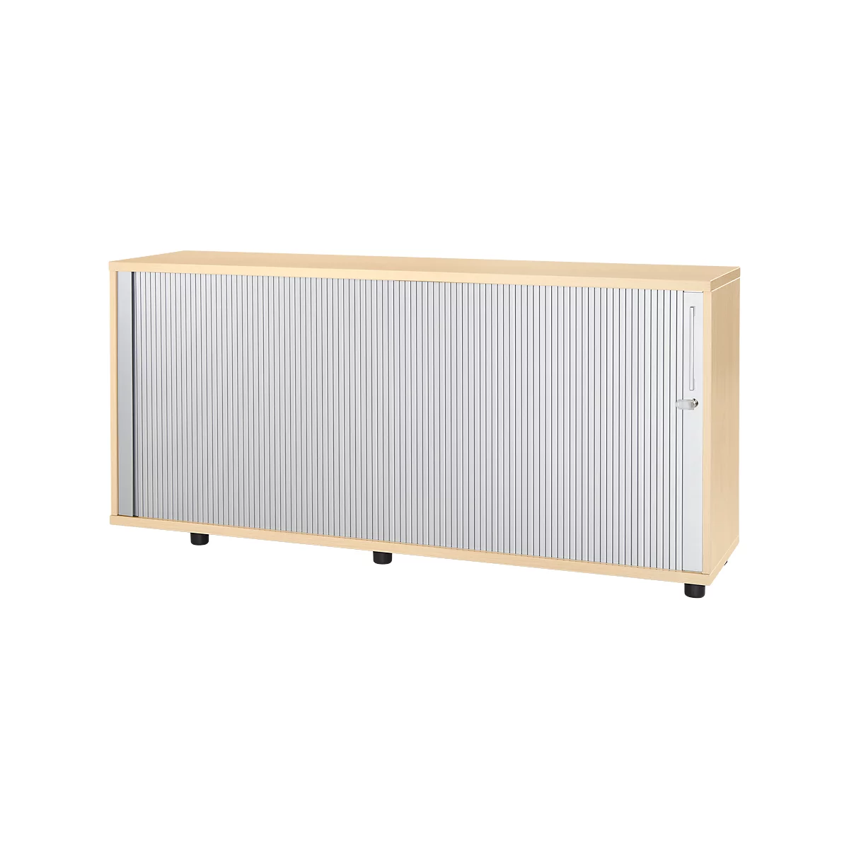 Schäfer Shop Select Anstellquerrollladenschrank, aus Holz, 1 Fachboden, B 1600 mm x T 421 x H 750 mm, Ahorn