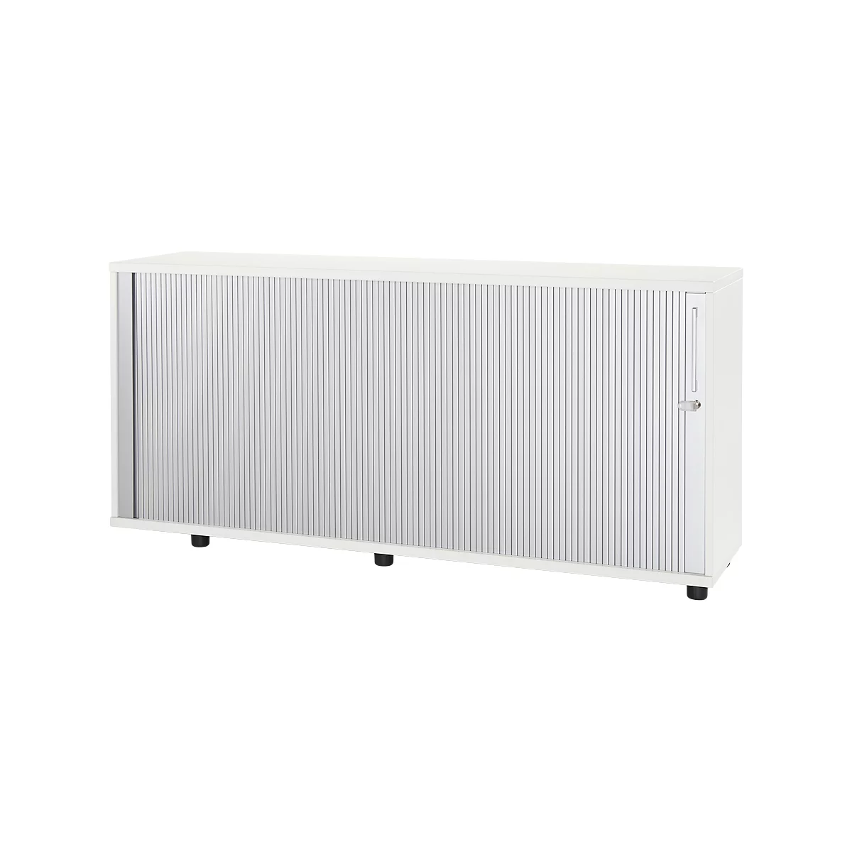 Schäfer Shop Select Anstellquerrollladenschrank, aus Holz, 1 Fachboden, B 1600 mm x T 421 x H 750 mm, weiß