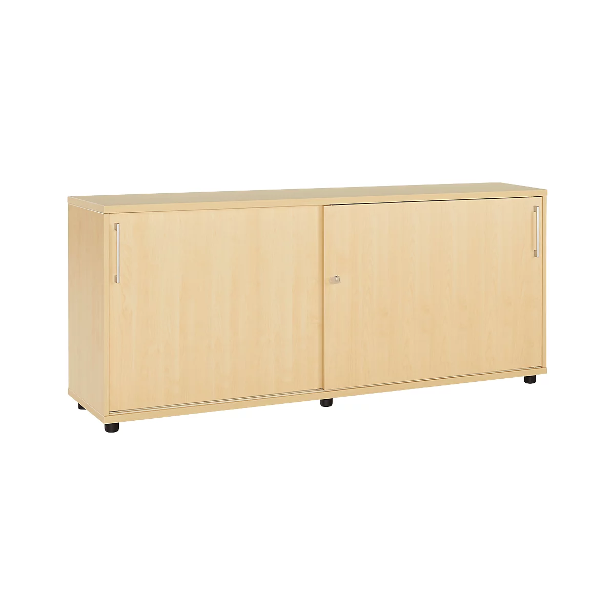 Schäfer Shop Select Anstellschiebetürenschrank, aus Holz, 2 Fachböden, B 1600 mm x T 421 x H 750 mm, Ahorn