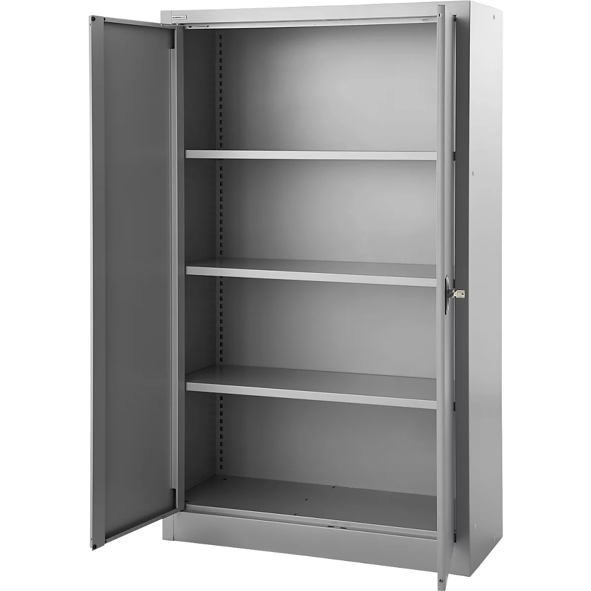 Schäfer Shop Select archiefkast, afsluitbaar, hoogte 1585 mm, breedte 950 mm, aluminium zilver