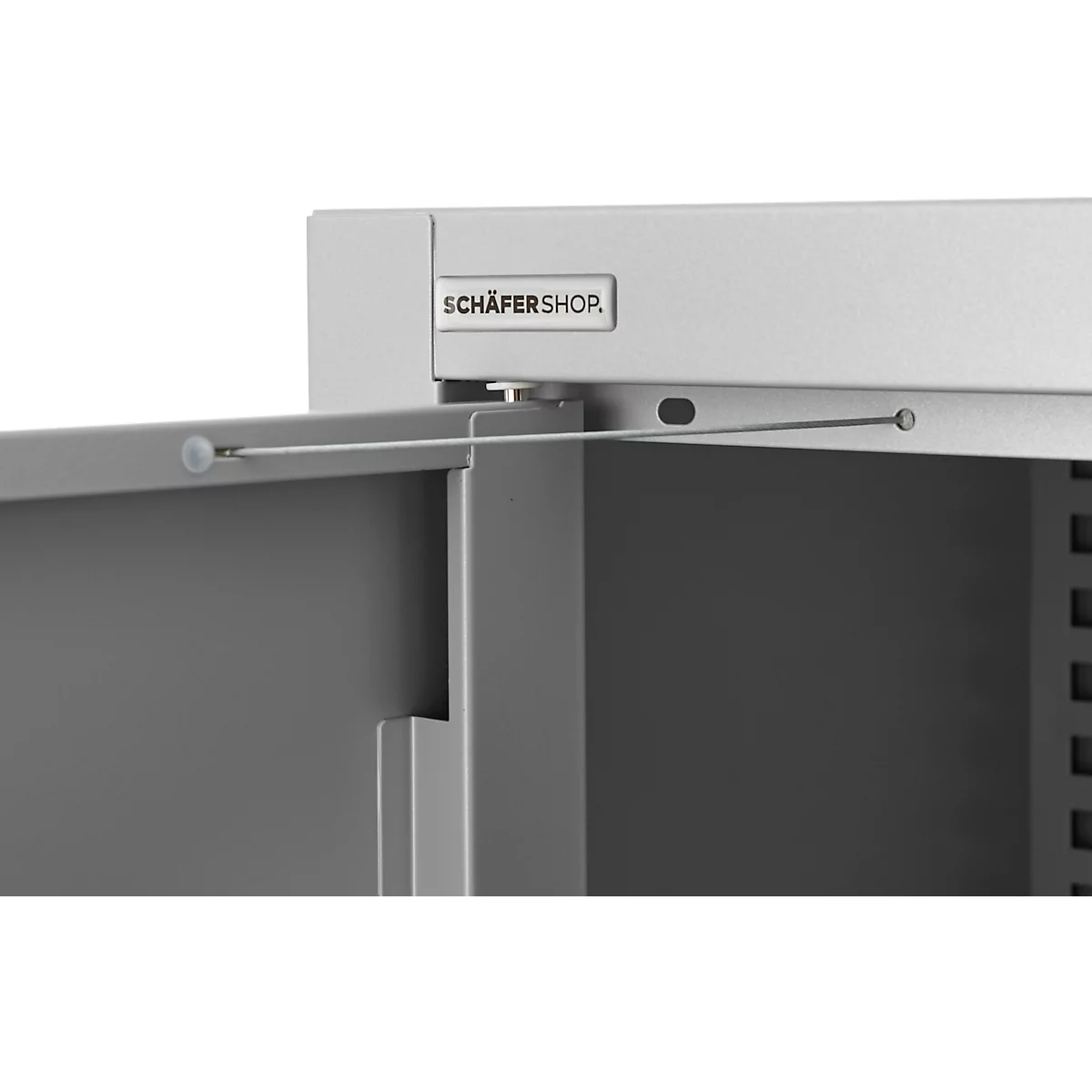Schäfer Shop Select archiefkast, afsluitbaar, hoogte 1585 mm, breedte 950 mm, aluminium zilver