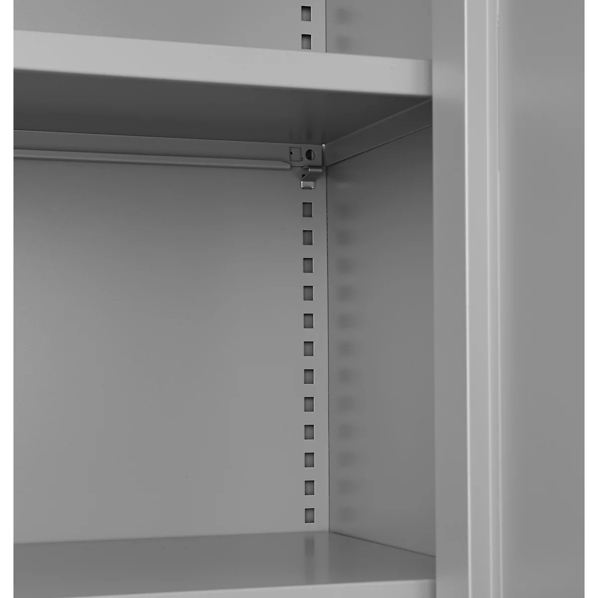 Schäfer Shop Select archiefkast, afsluitbaar, hoogte 1585 mm, breedte 950 mm, aluminium zilver