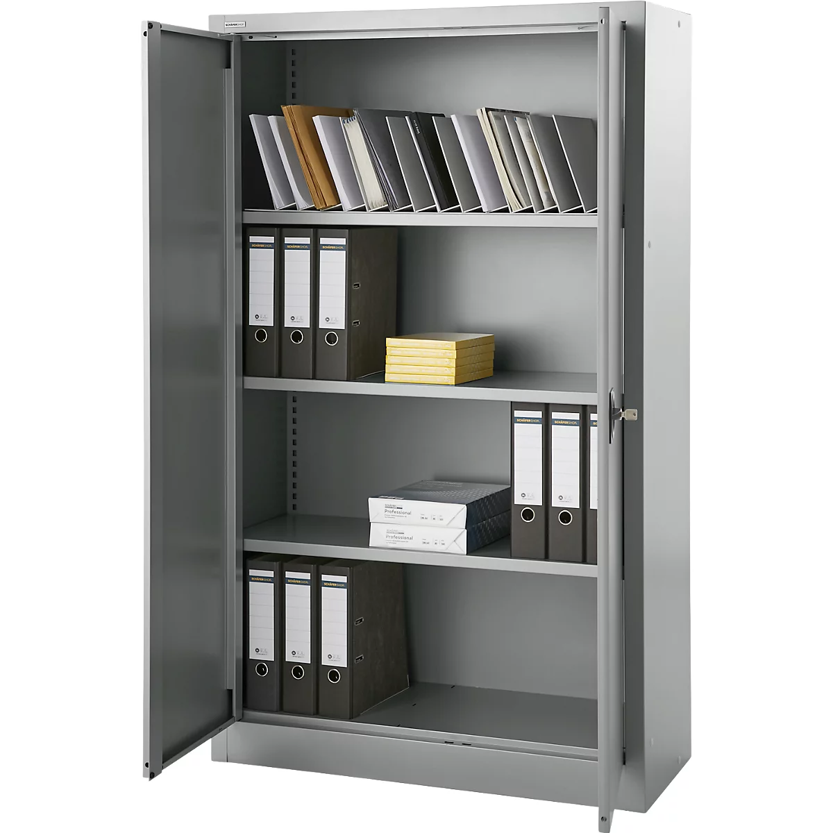 Schäfer Shop Select archiefkast, afsluitbaar, hoogte 1585 mm, breedte 950 mm, lichtgrijs