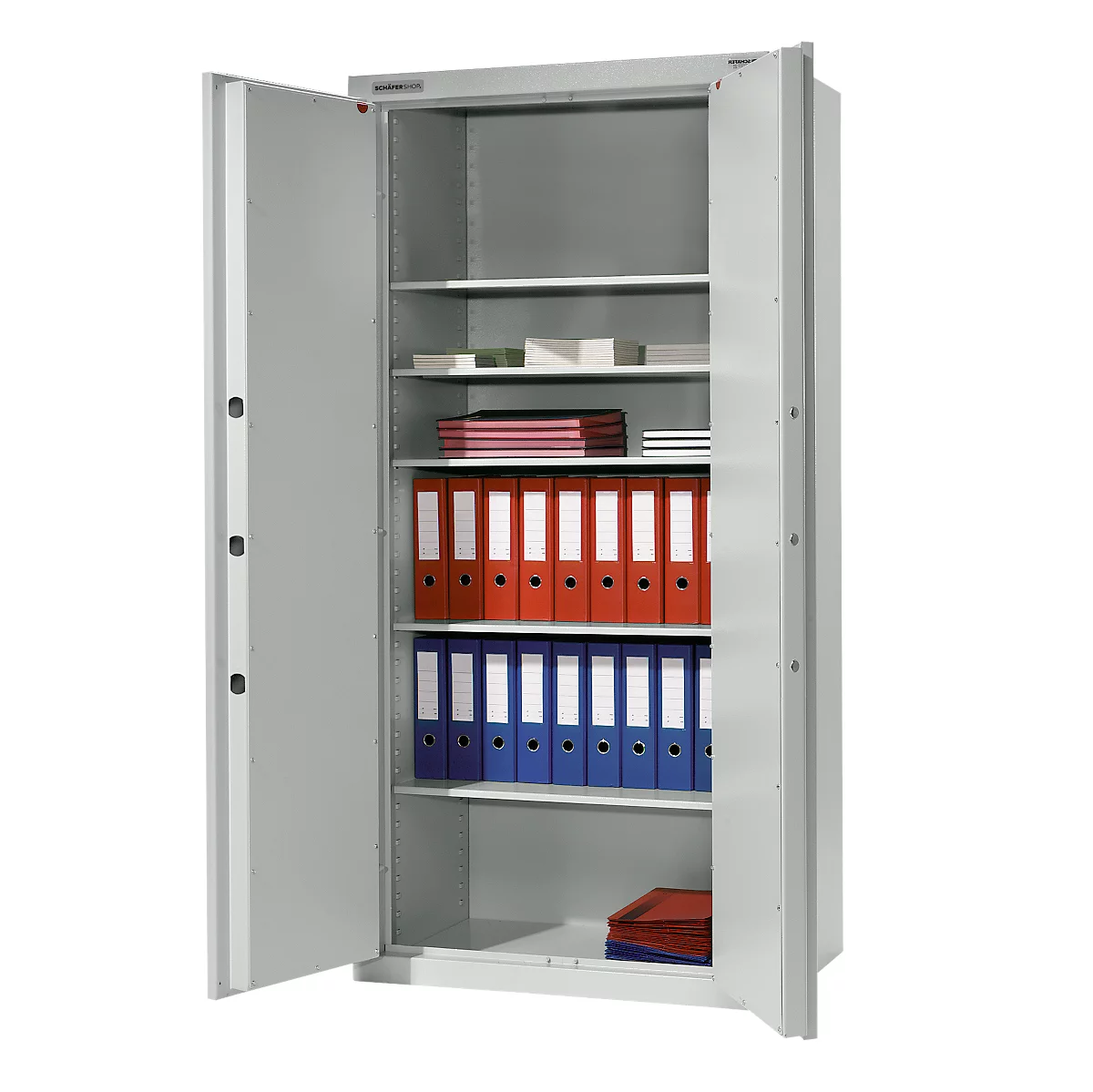Schäfer Shop Select Armario de acero TS 3, 4 estantes, sin compartimento interior