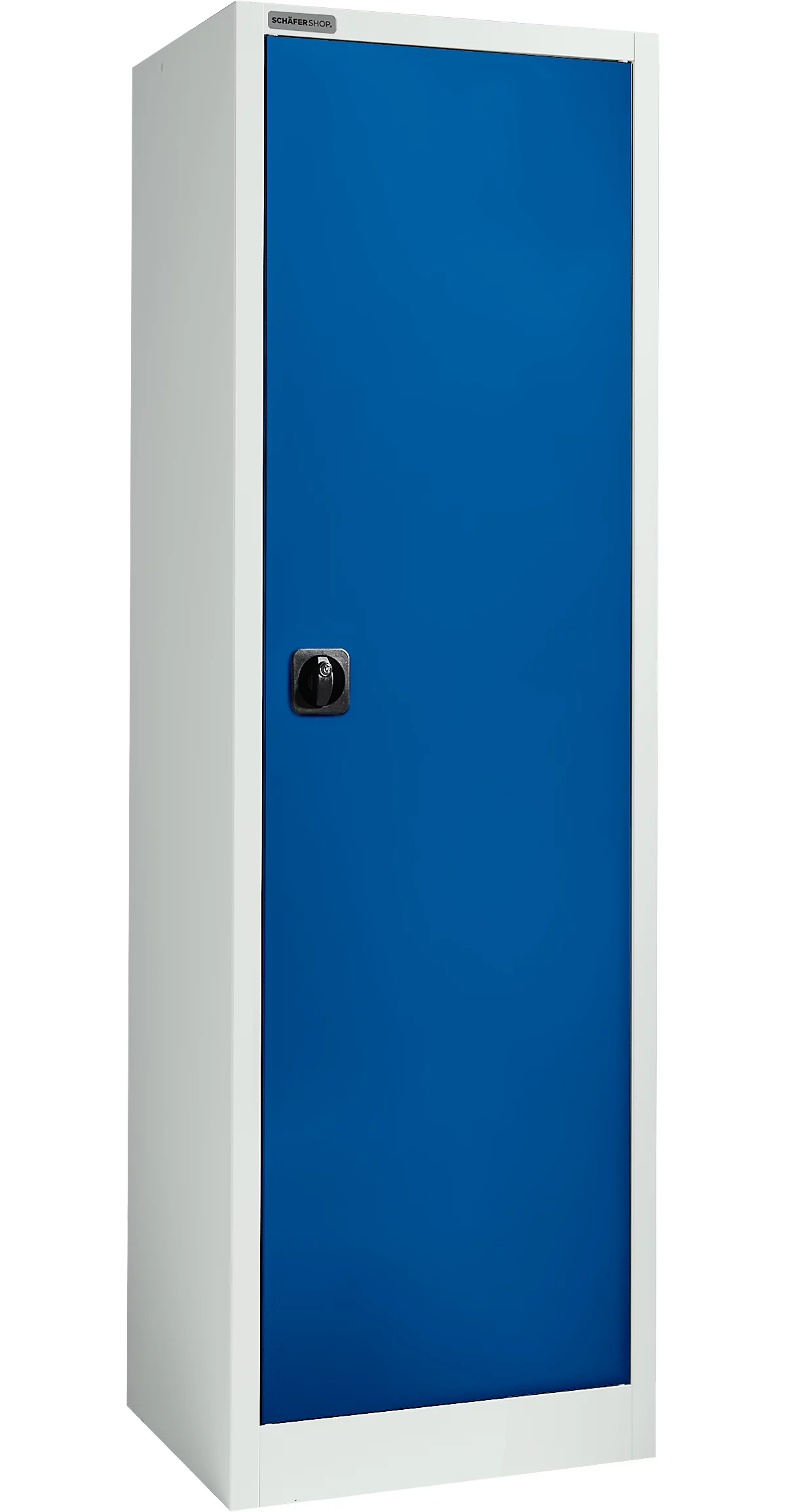 Schäfer Shop Select Armario de material MS 2506, carcasa vacía, An 600 x P 500 x Al 1935 mm, chapa fina, aluminio blanco/azul benceno