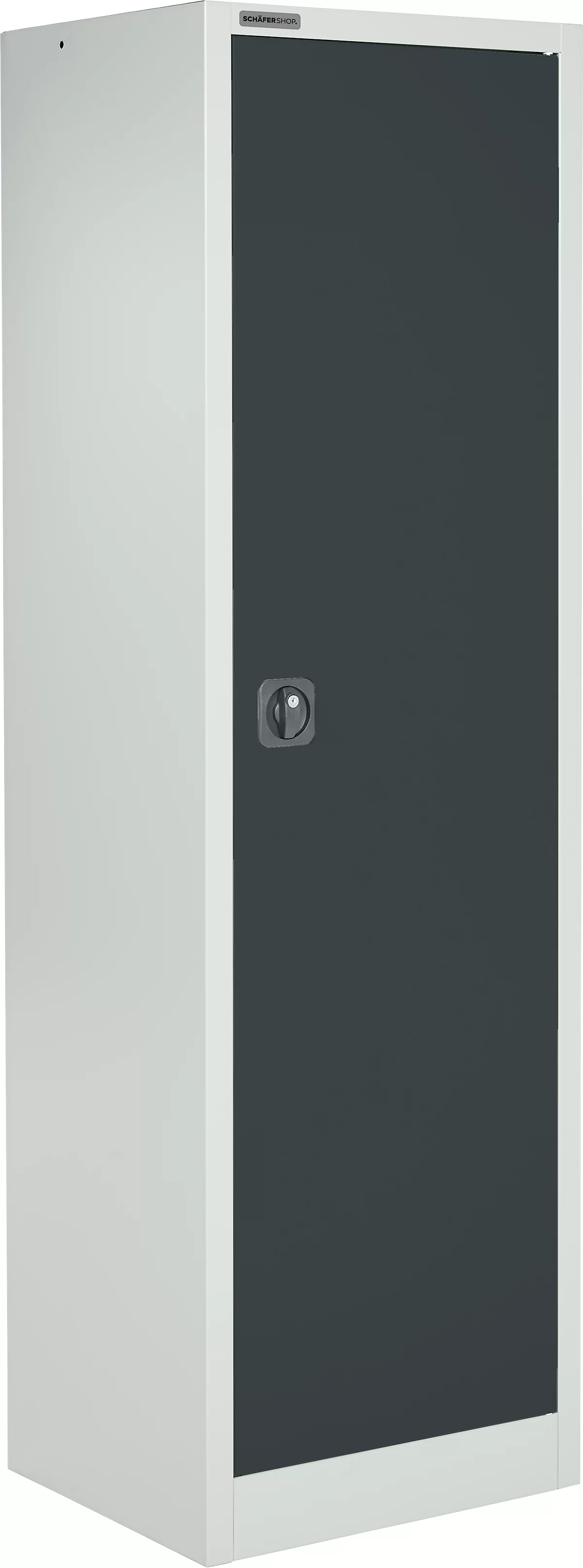 Schäfer Shop Select Armario de material MS 2506, con 7 cajones, con caja de seguridad, ancho 600 x fondo 500 x alto 1935 mm, chapa fina, gris claro/gris antracita