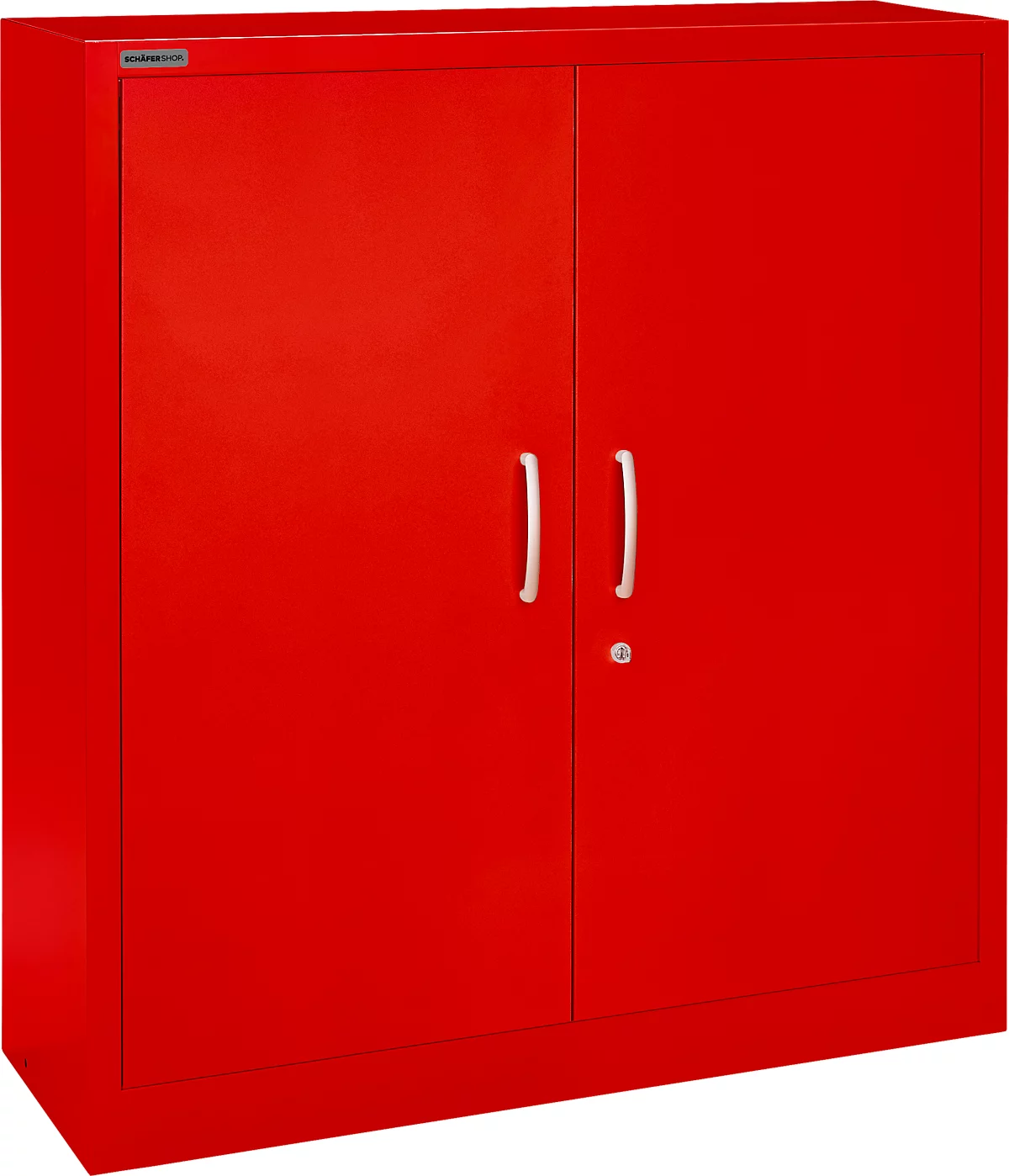 Schäfer Shop Select Armario de puertas batientes MS iCOLOUR, acero, 3 alturas de archivo, An 1200 mm, rojo RAL 3020