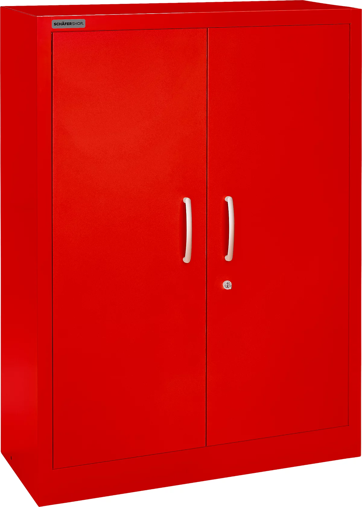 Schäfer Shop Select Armario de puertas batientes MS iCOLOUR, acero, 3 alturas de archivo, An 950 mm, 3 AA, rojo RAL 3020