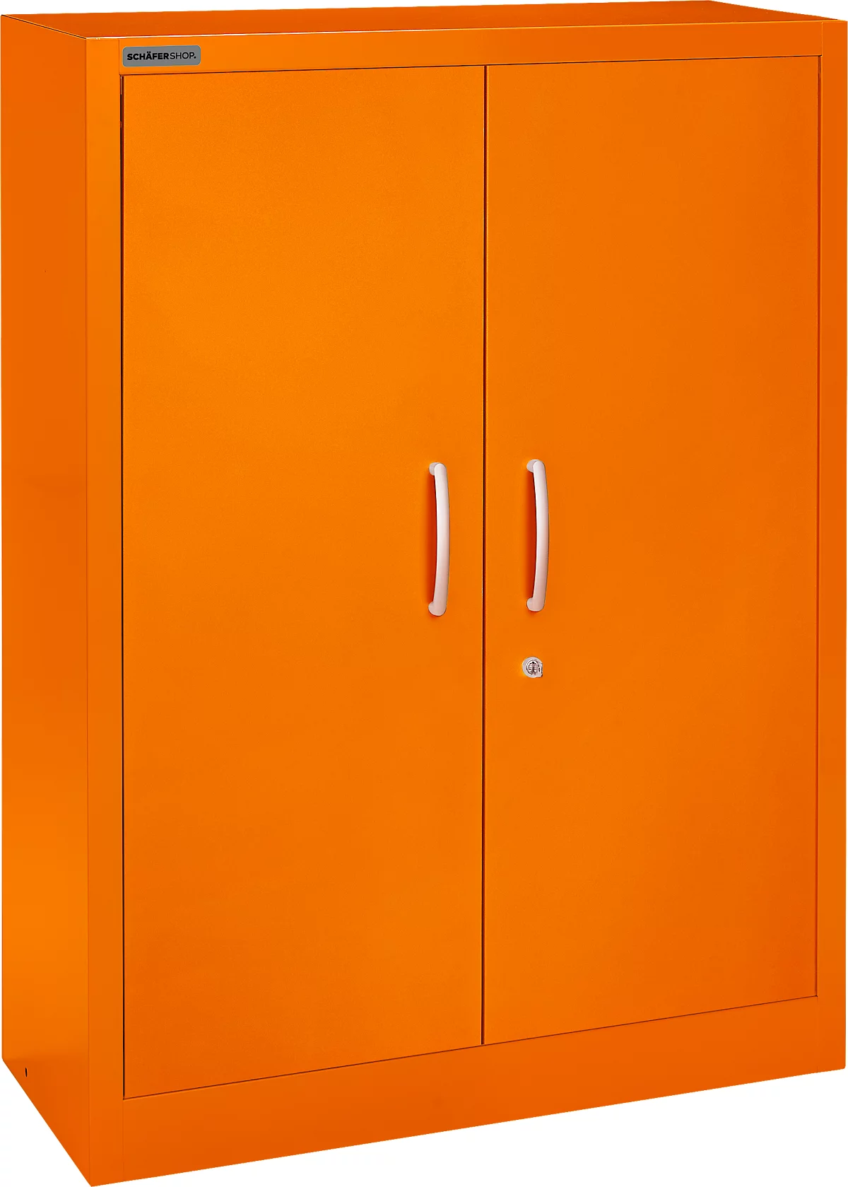 Schäfer Shop Select Armario de puertas batientes MS iCOLOUR, acero, 3 alturas de archivo, An 950 mm, naranja RAL 2004