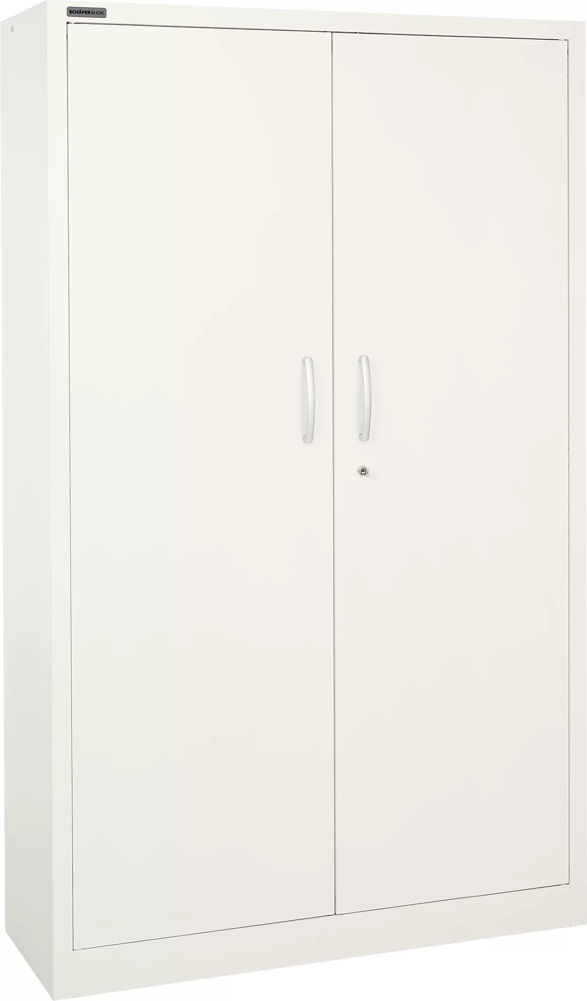 Schäfer Shop Select Armario de puertas batientes MS iCOLOUR, acero, 5 alturas de archivo, An 1200 mm, blanco RAL 9003