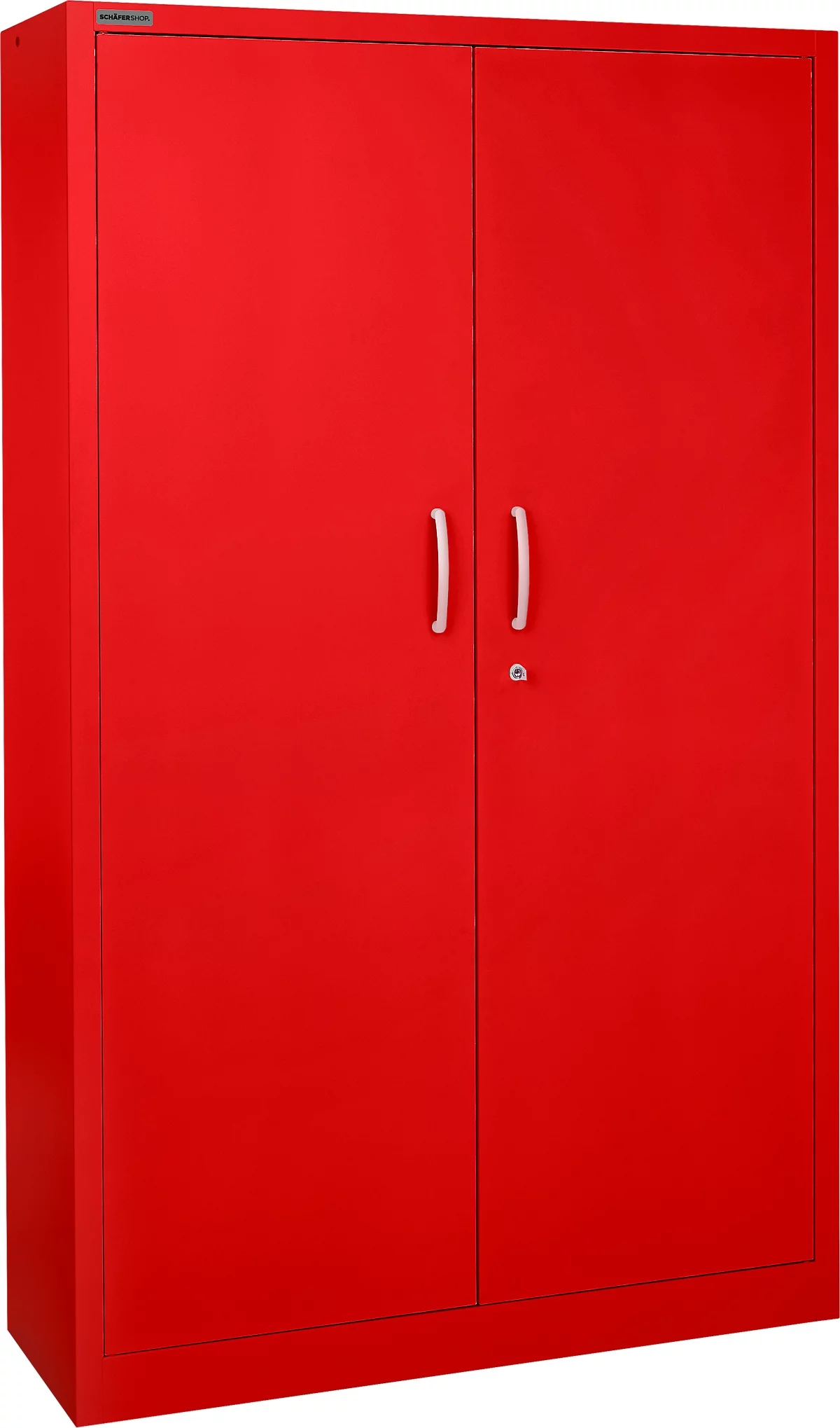 Schäfer Shop Select Armario de puertas batientes MS iCOLOUR, acero, 5 alturas de archivo, An 1200 mm, rojo RAL 3020