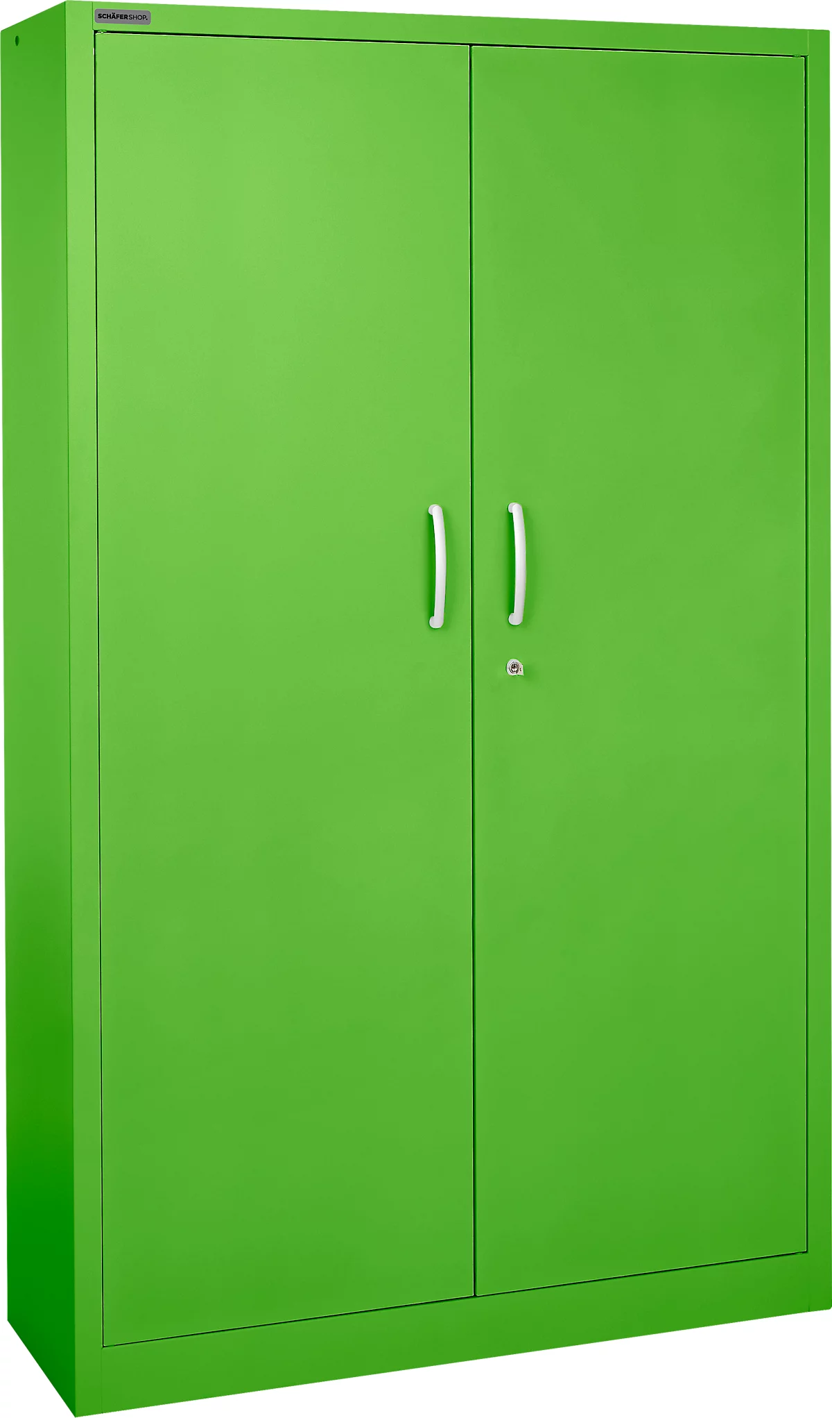 Schäfer Shop Select Armario de puertas batientes MS iCOLOUR, acero, 5 alturas de archivo, An 1200 mm, verde manzana RAL 6018