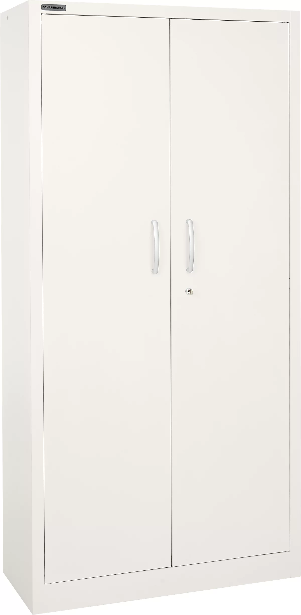 Schäfer Shop Select Armario de puertas batientes MS iCOLOUR, acero, 5 alturas de archivo, An 950 mm, blanco RAL 9003