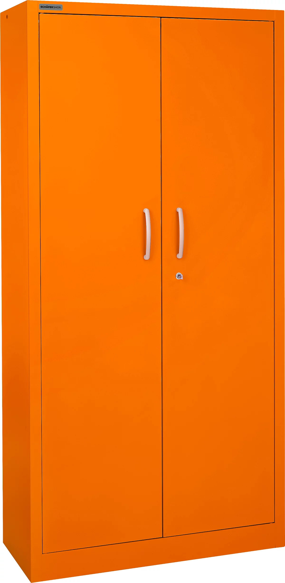 Schäfer Shop Select Armario de puertas batientes MS iCOLOUR, acero, 5 alturas de archivo, An 950 mm, naranja RAL 2004