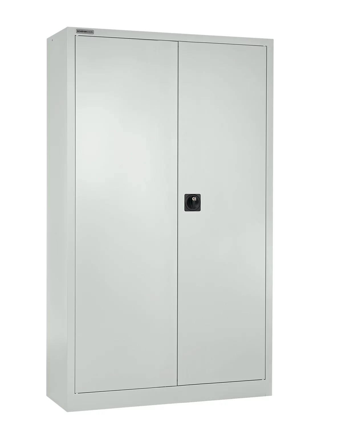 Schäfer Shop Select Armario de puertas batientes MS iCONOMY, acero, 5 alturas de archivo, ancho 800 x fondo 400 x alto 1935 mm, aluminio blanco RAL 9006