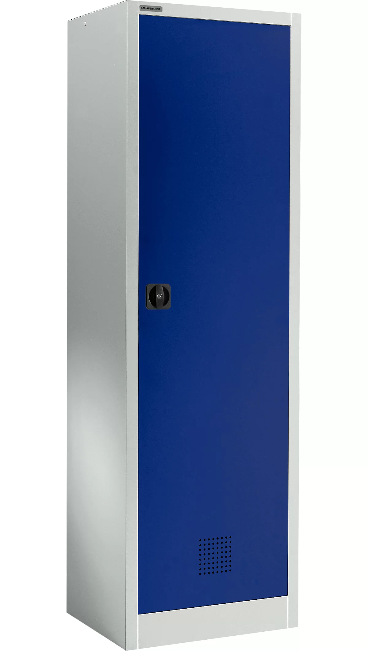 Schäfer Shop Select Armario EASY-WEAR, cerradura de cilindro, H 1935 mm, gris claro/azul benigno RAL 7035/5010
