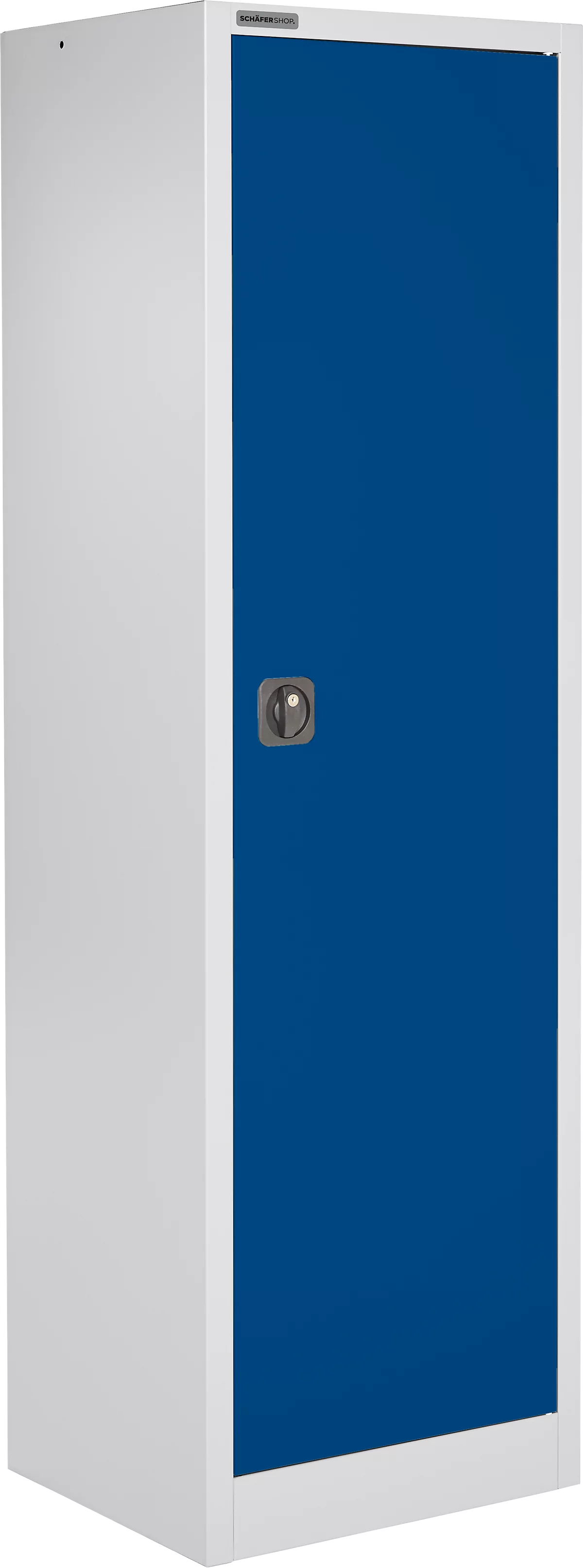 Schäfer Shop Select Armario para materiales MS 2506, con 4 estantes, ancho 600 x fondo 500 x alto 1935 mm, chapa fina, gris claro/azul benigno