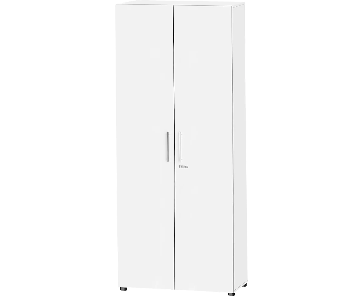 Schäfer Shop Select armario Start Off, 6 OH, con cerradura, An 800 x P 420 x Al 2240 mm, madera, blanco/blanco