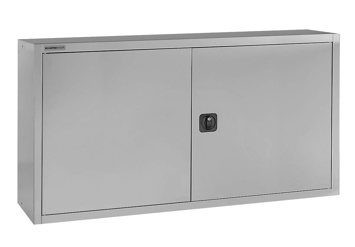 Schäfer Shop Select armario superior, con cerradura, altura 800 mm, anchura 1200 mm, aluminio blanco RAL 9006