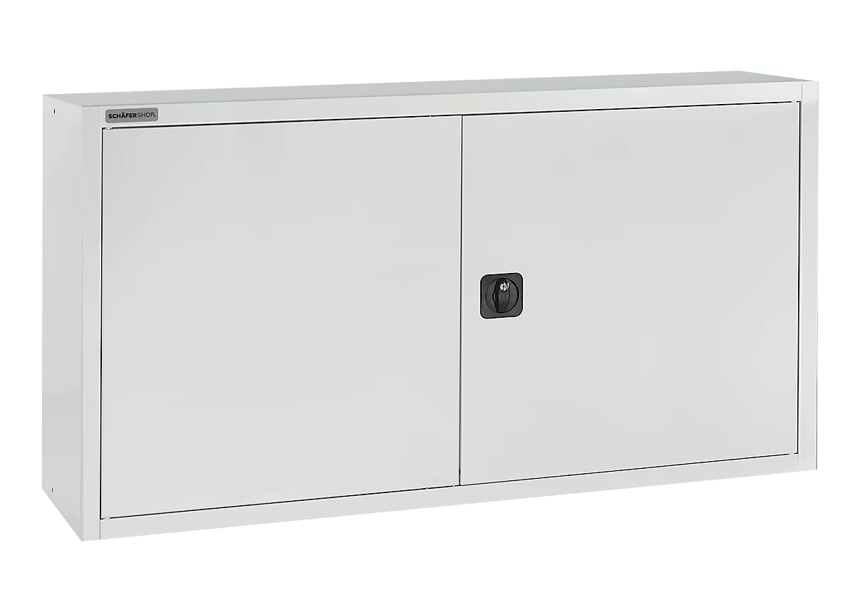 Schäfer Shop Select armario superior, con cerradura, altura 800 mm, anchura 1200 mm, gris claro RAL 7035