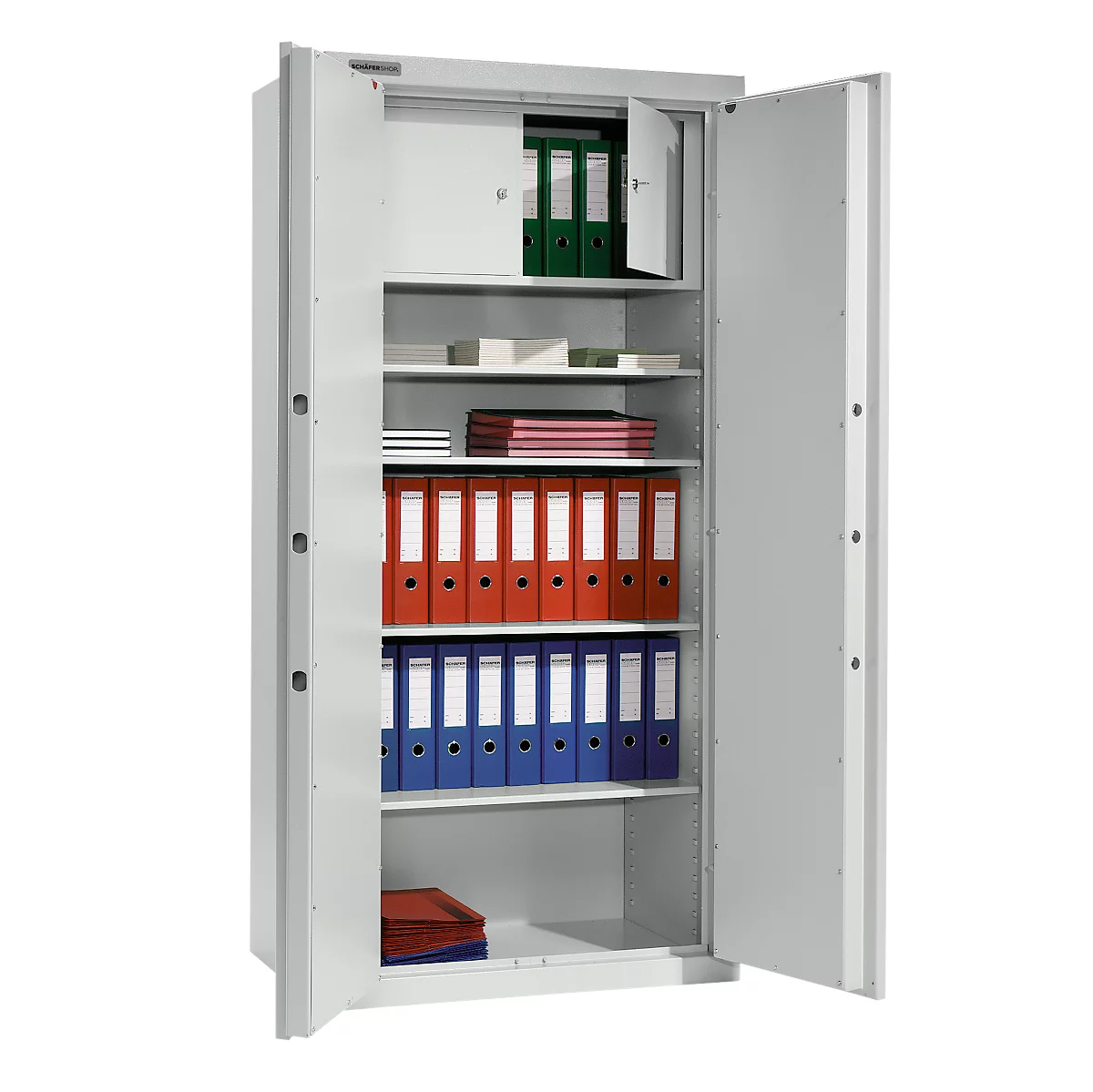 Schäfer Shop Select Armarios de acero TS 2, 4 estantes, con compartimento interior