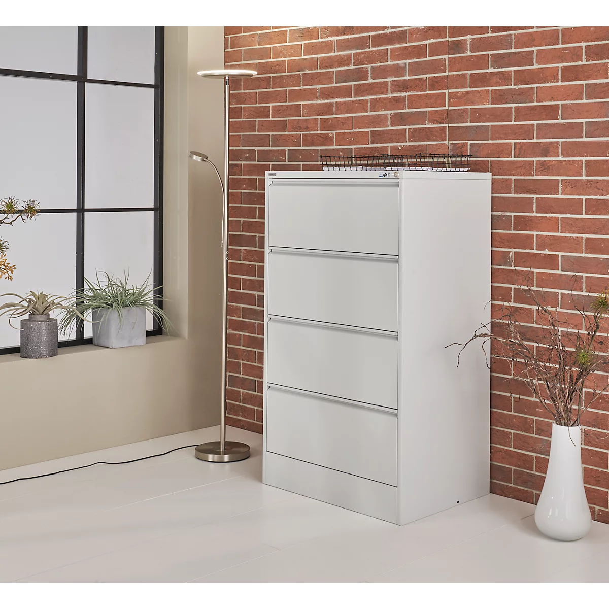 Schäfer Shop Select Armoire à dossiers suspendus, 2 rangées, cadre fermé, L 780 x P 580 x H 1365 mm + 50 dossiers suspendus, gratuits