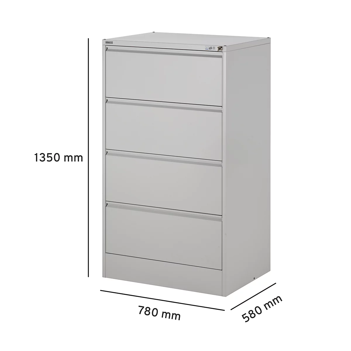 Schäfer Shop Select Armoire à dossiers suspendus, 2 rangées, cadre fermé, L 780 x P 580 x H 1365 mm + 50 dossiers suspendus, gratuits