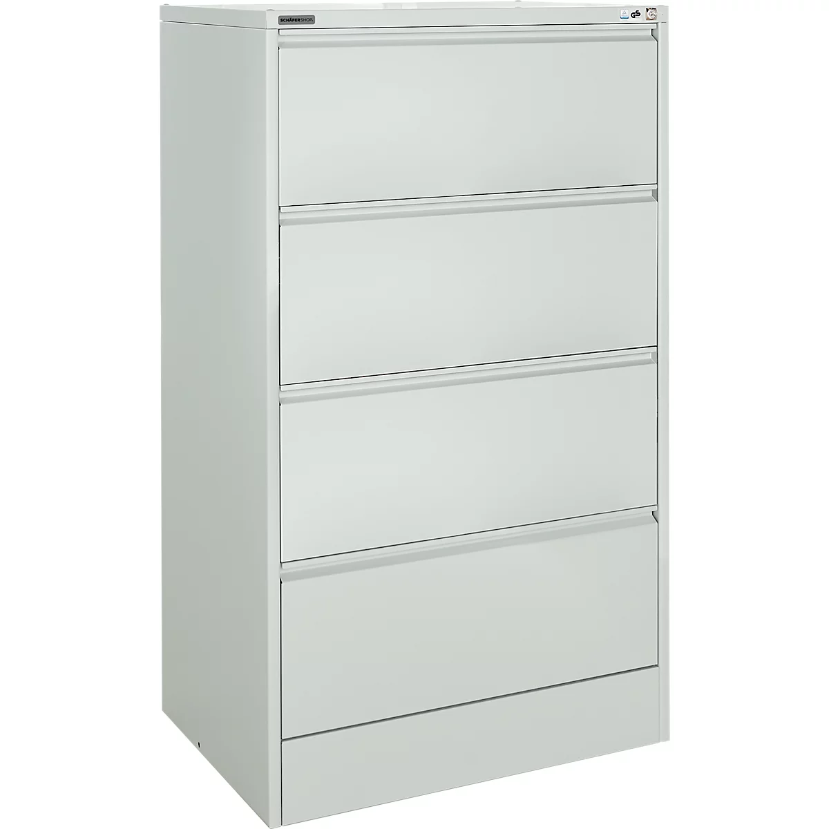 Schäfer Shop Select Armoire à dossiers suspendus MS iCONOMY, acier, 2 rangées, cadre ouvert, l. 780 mm, argent alu RAL 9006