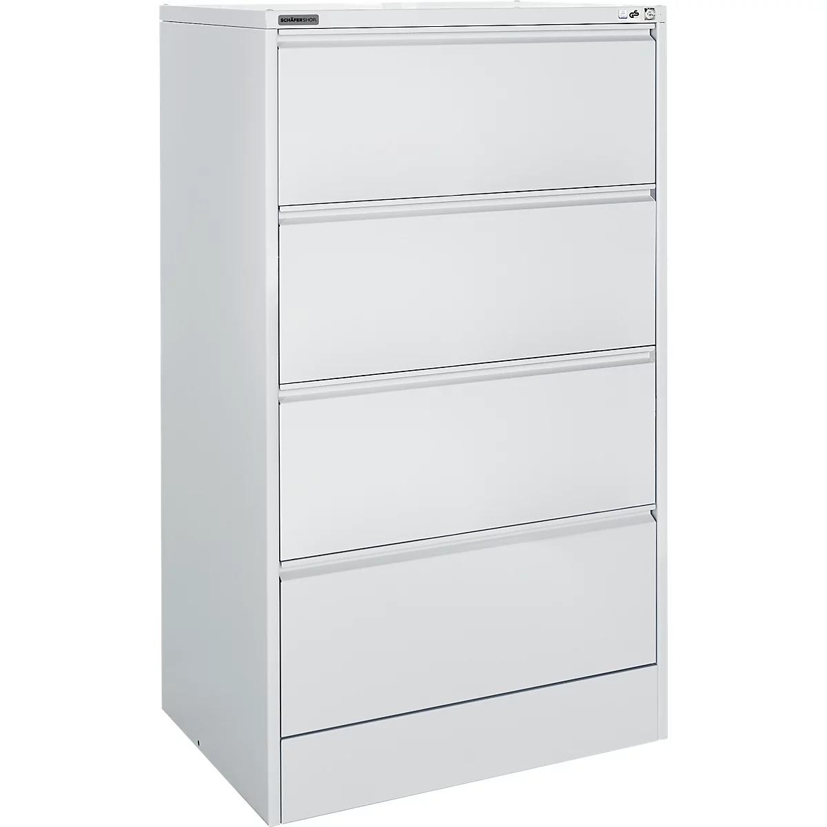 Schäfer Shop Select Armoire à dossiers suspendus MS iCONOMY, cadre ouvert, l. 780 x P 580 x H 1350 mm, gris clair RAL 7035