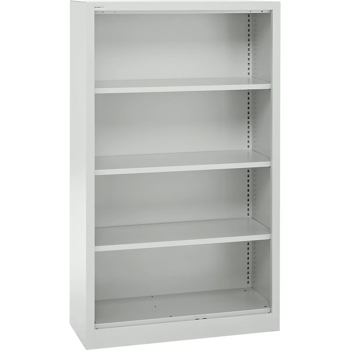 Schäfer Shop Select Armoire à étagères MS, 4 HC, L 800 x P 400 x H 1584 mm, tôle d'acier, gris clair