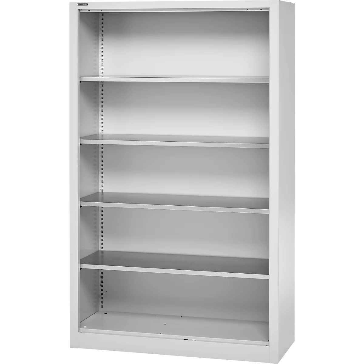 Schäfer Shop Select Armoire à étagères MS, 5 HC, L 1200 x P 500 x H 1935 mm, tôle d'acier, aluminium blanc